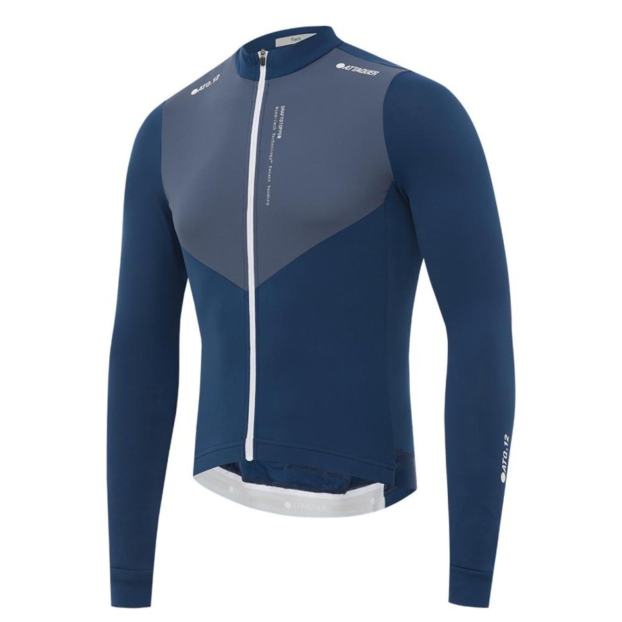 Mens Attaquer | Race Winter Long Sleeved Jersey Vintage Blue