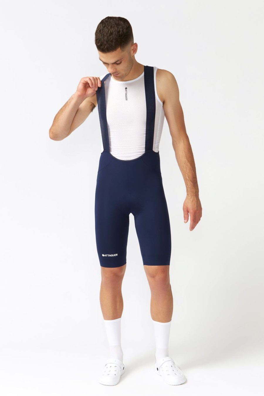 Mens Attaquer | Race Bib Short Navy/White Ref Logo