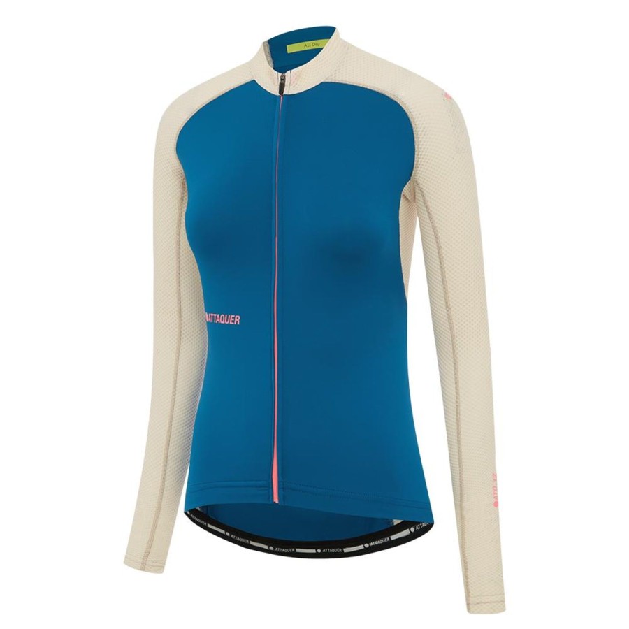 Womens Attaquer | Womens All Day Summer Long Sleeve Jersey Blue/Eggshell