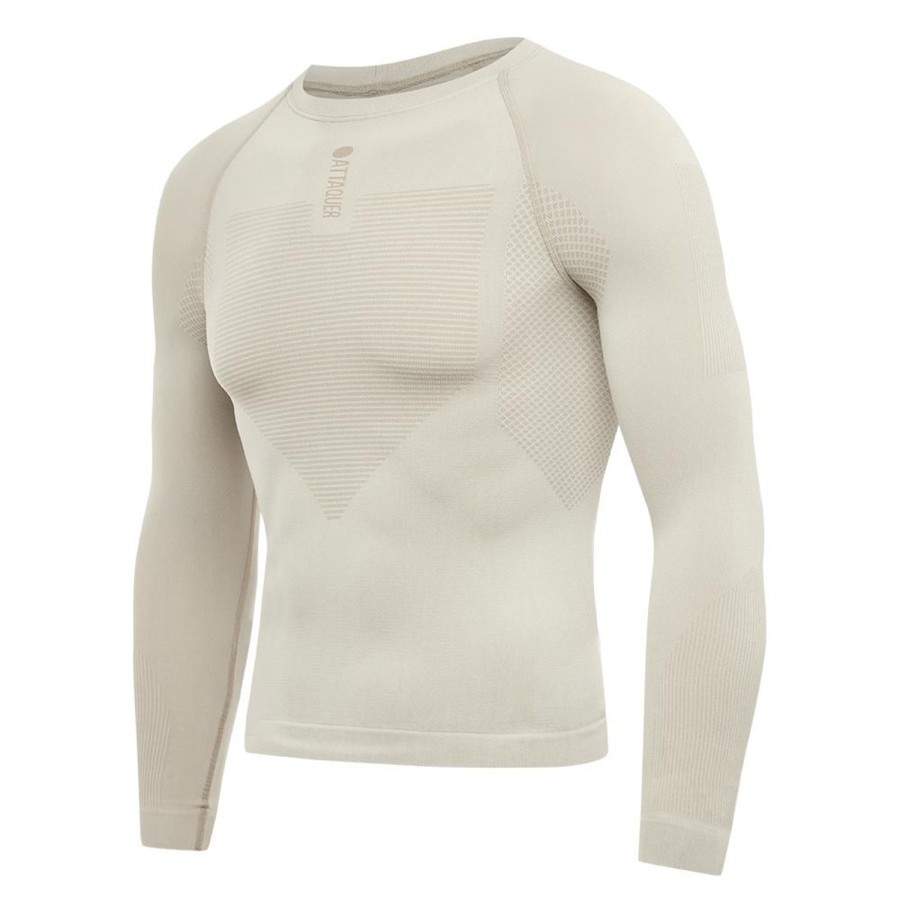 Mens Attaquer | Winter Long Sleeved Base Layer Eggshell