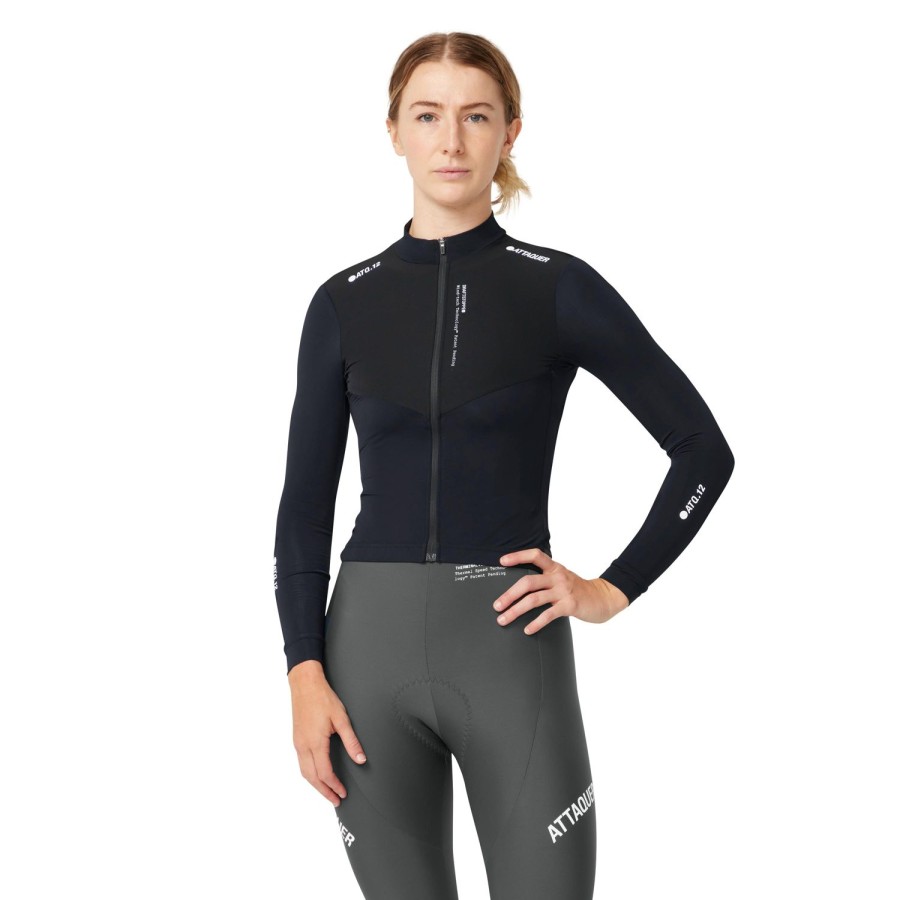 Womens Attaquer | Womens Race Winter Long Sleeved Jersey Black