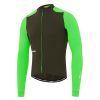 Mens Attaquer | All Day Winter Long Sleeved Jersey Pine/Fluro Green