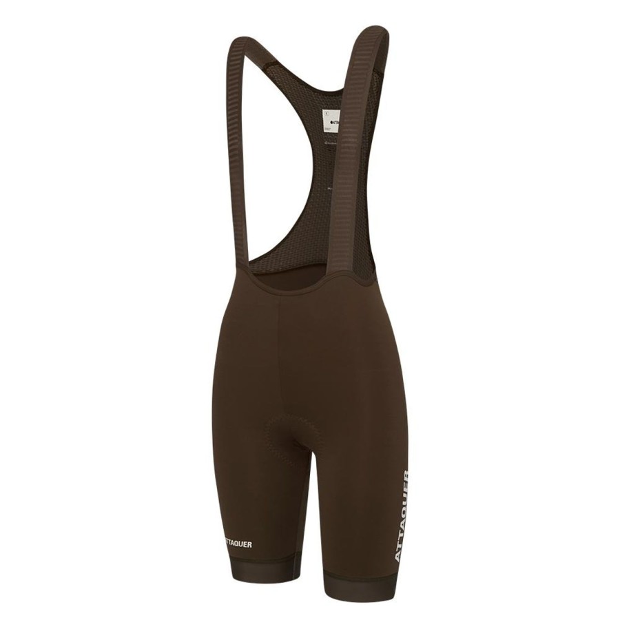 Womens Attaquer | Womens Race Bib Short Cocoa/White Ref Logo