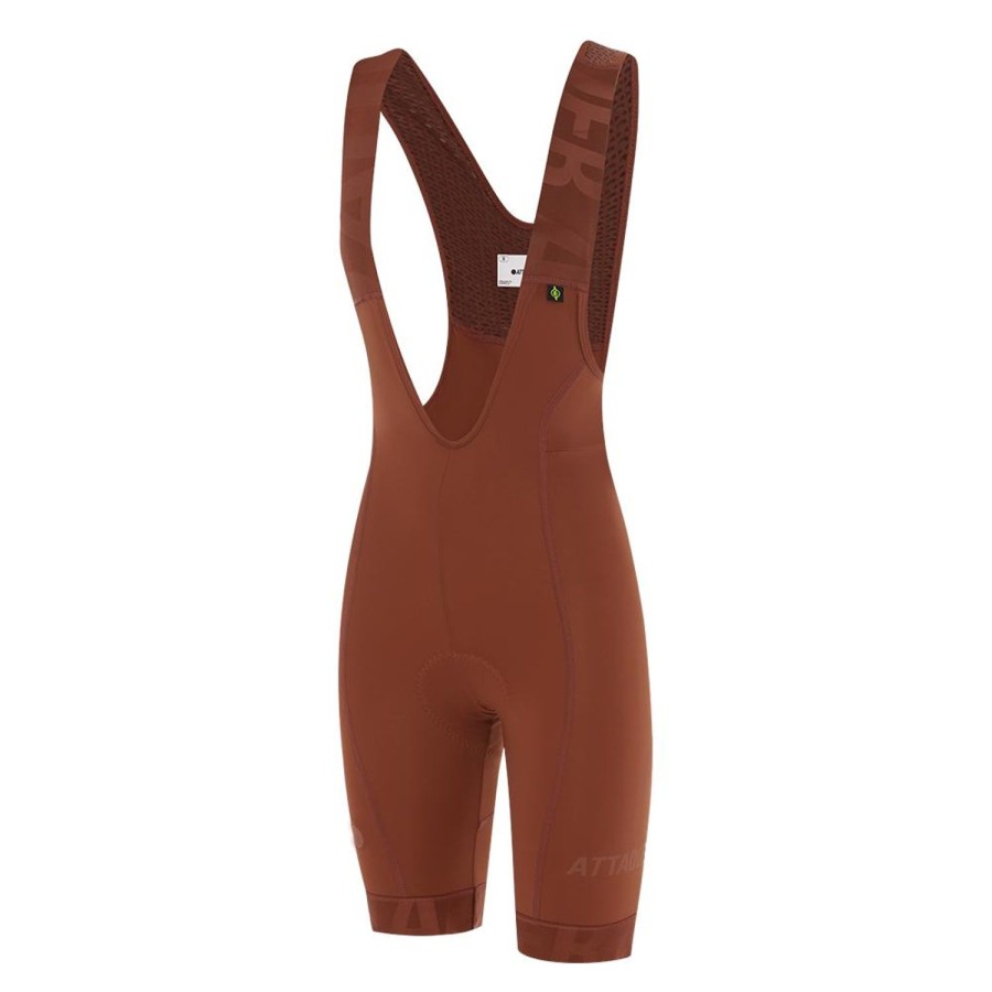 Womens Attaquer | Womens All Day Bib Short Burnt Orange/Tonal Reflective Logo