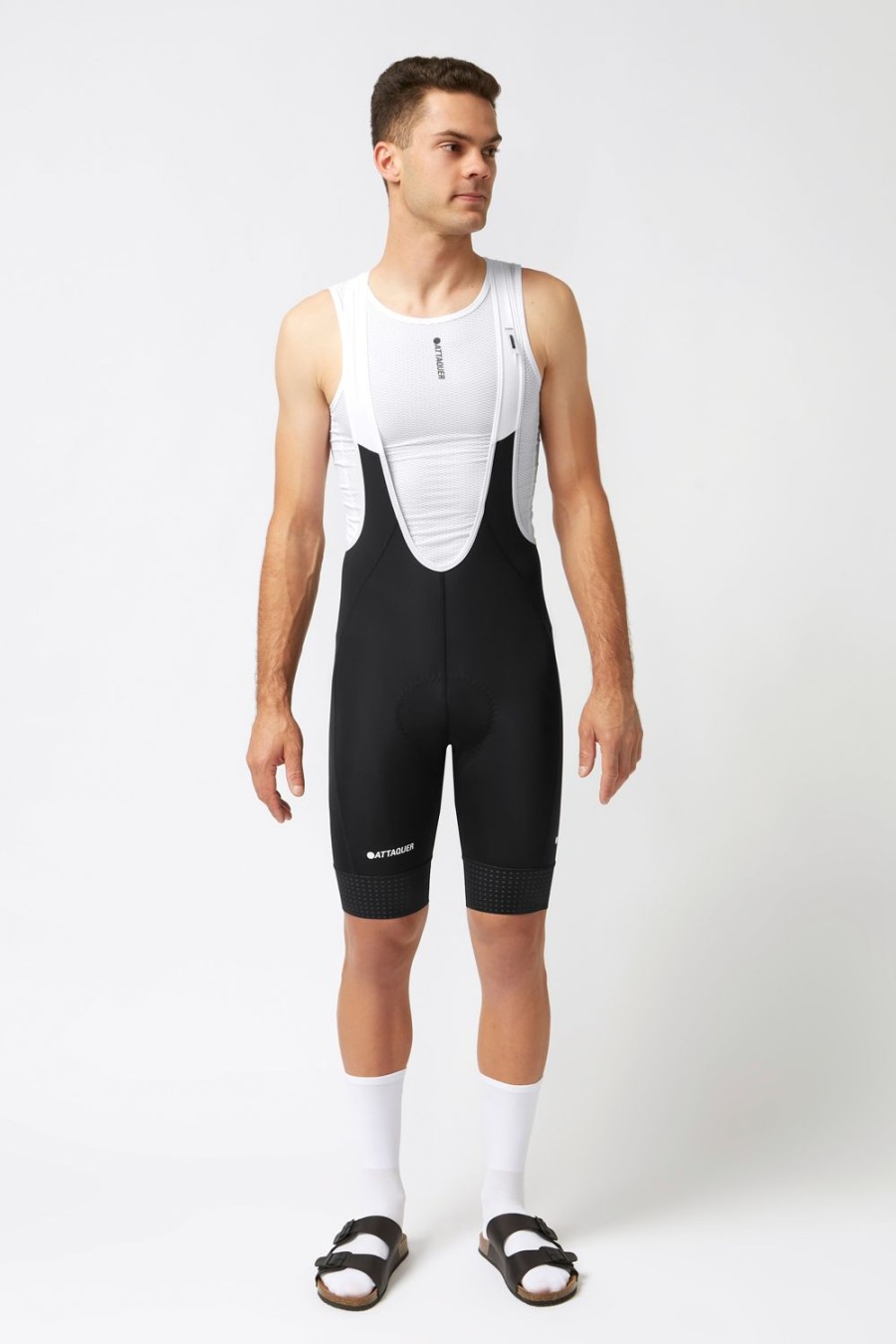 Mens Attaquer | A-Line Bib Shorts Black