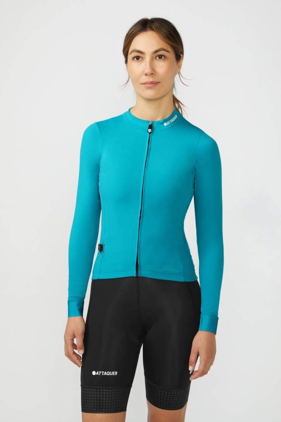 Womens Attaquer | Womens A-Line Winter Long Sleeved Jersey 2.0 Aqua