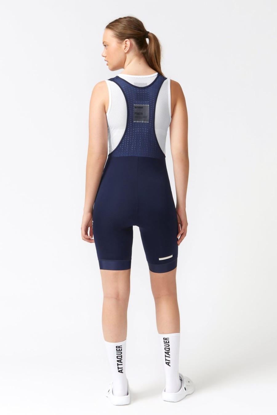 Womens Attaquer | Womens Race Bib Short Navy/Tonal Ref Logo