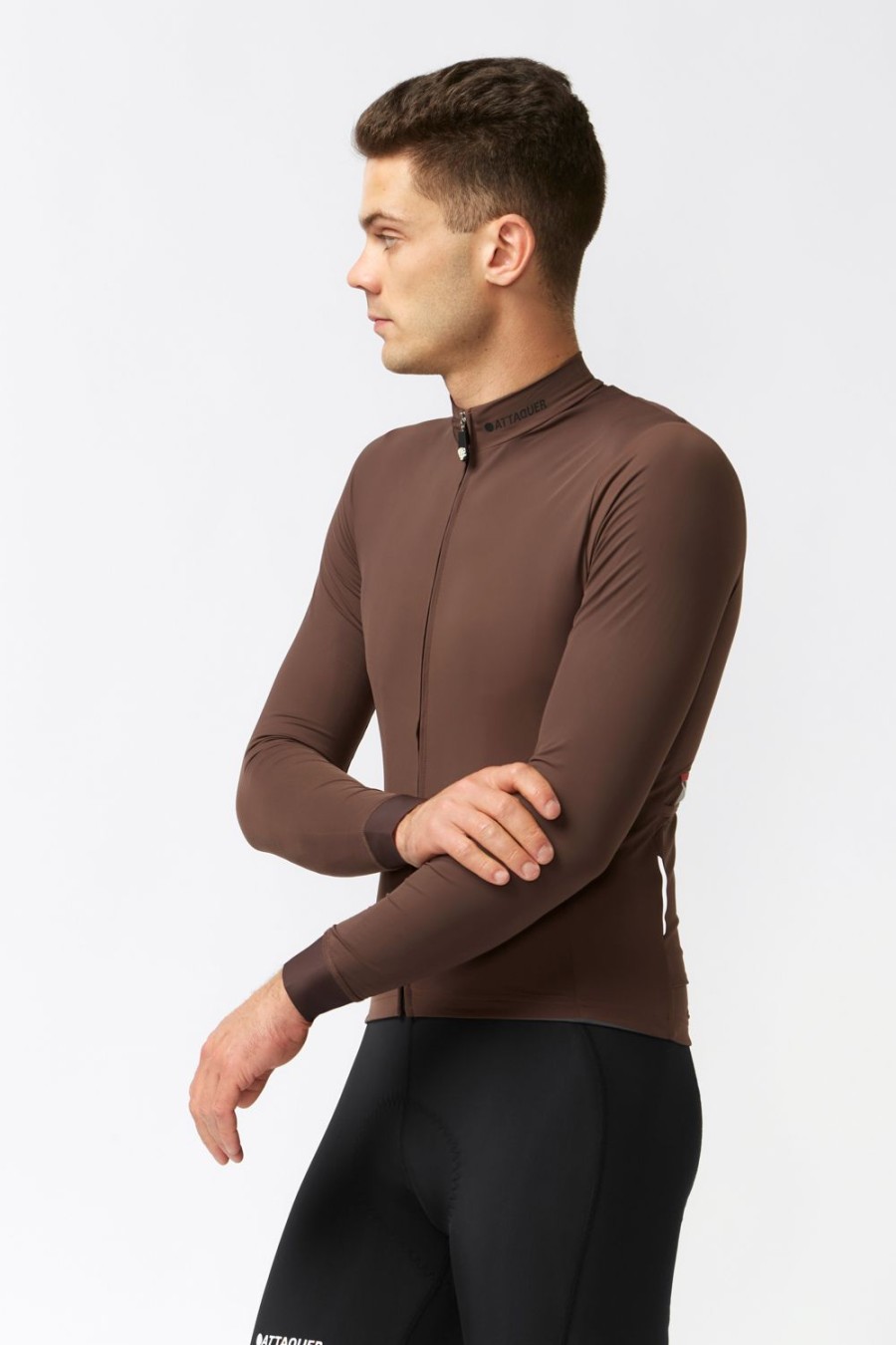 Mens Attaquer | A-Line Winter Long Sleeved Jersey 2.0 Chestnut