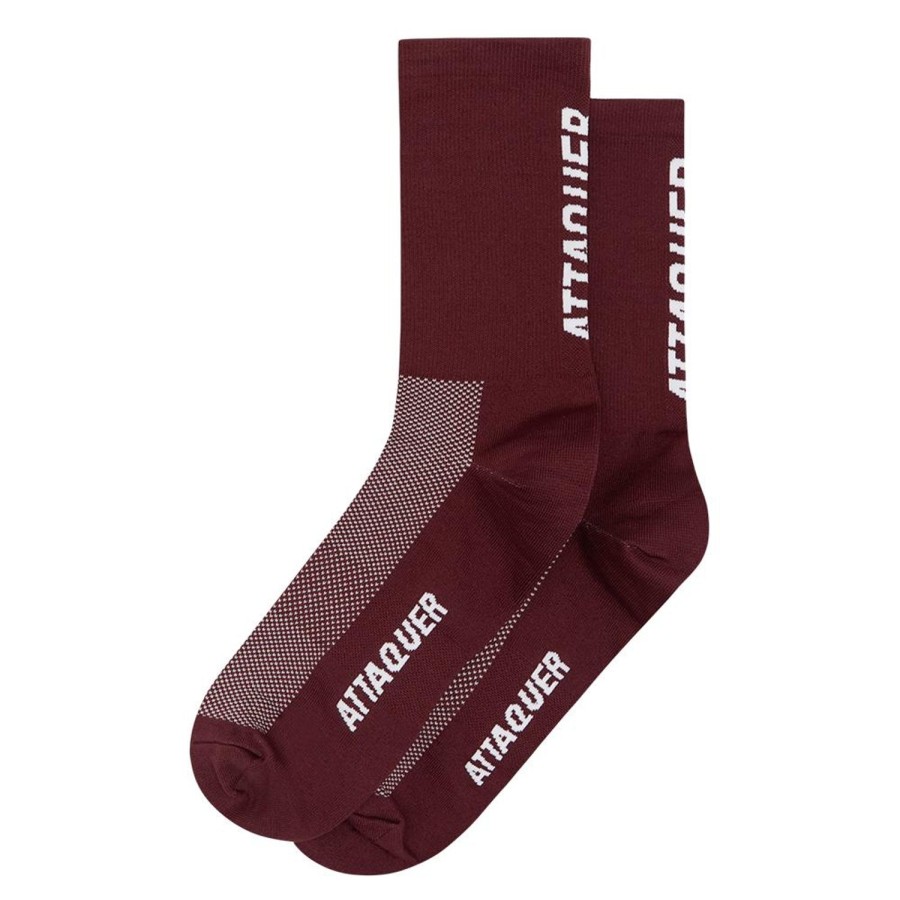 Accessories Attaquer | Vertical Logo Socks Burgundy