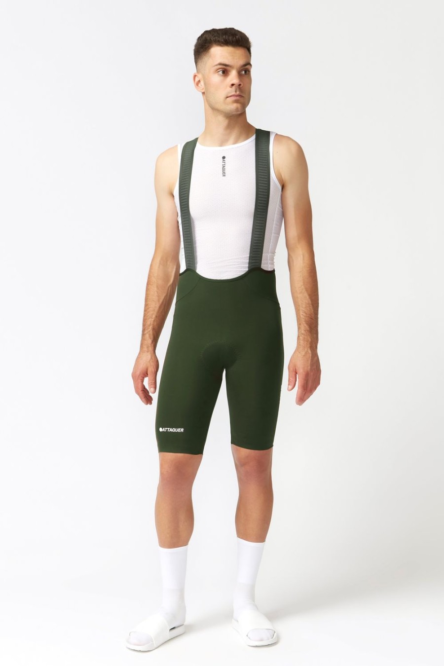 Mens Attaquer | Race Bib Short Pine/White Ref Logo