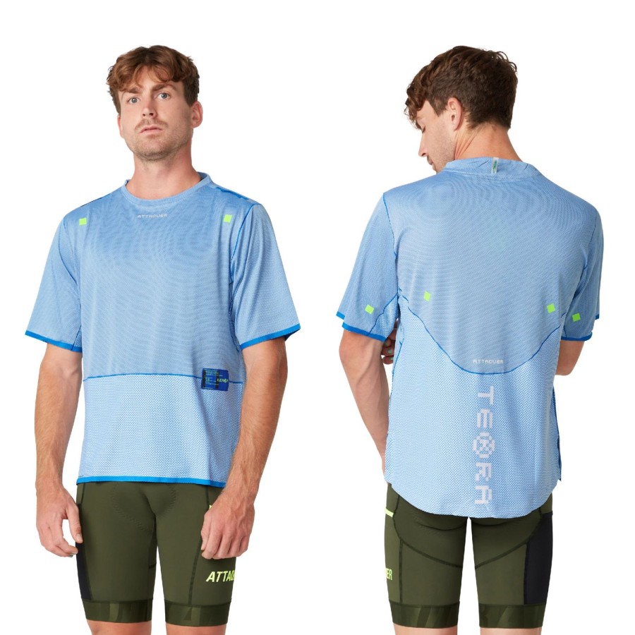 Mens Attaquer | Terra Short Sleeved Tech Tee Blue