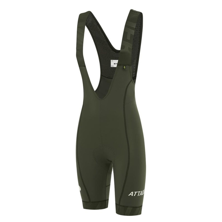 Womens Attaquer | Womens All Day Bib Short Pine/White Reflective Logo