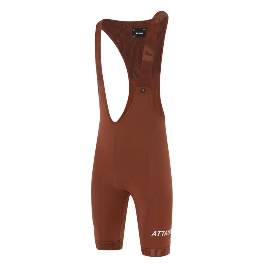 Mens Attaquer | All Day Bib Short Burnt Orange/White Reflective Logo