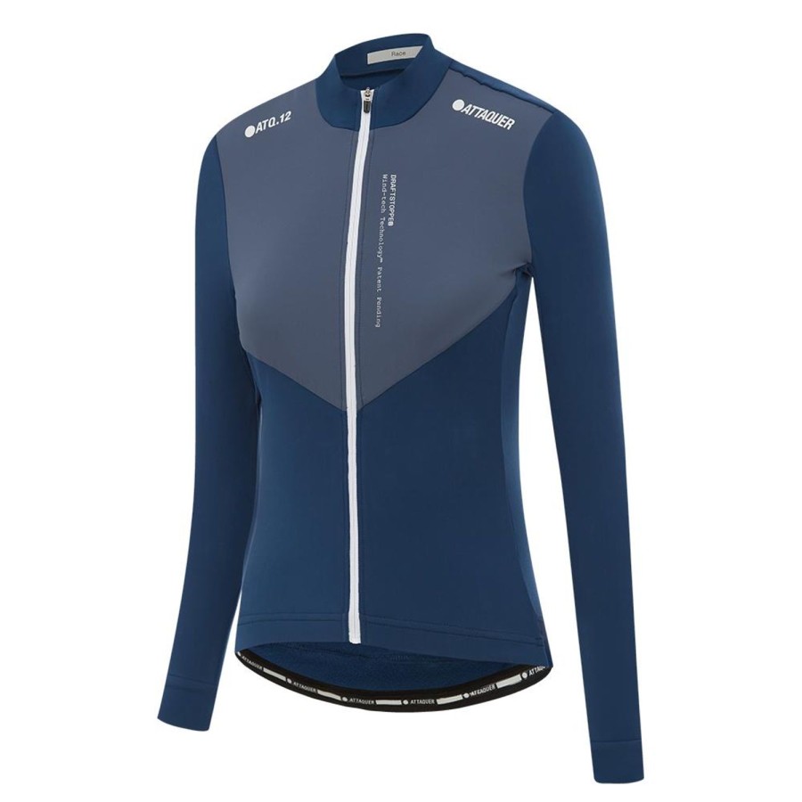 Womens Attaquer | Womens Race Winter Long Sleeved Jersey Vintage Blue