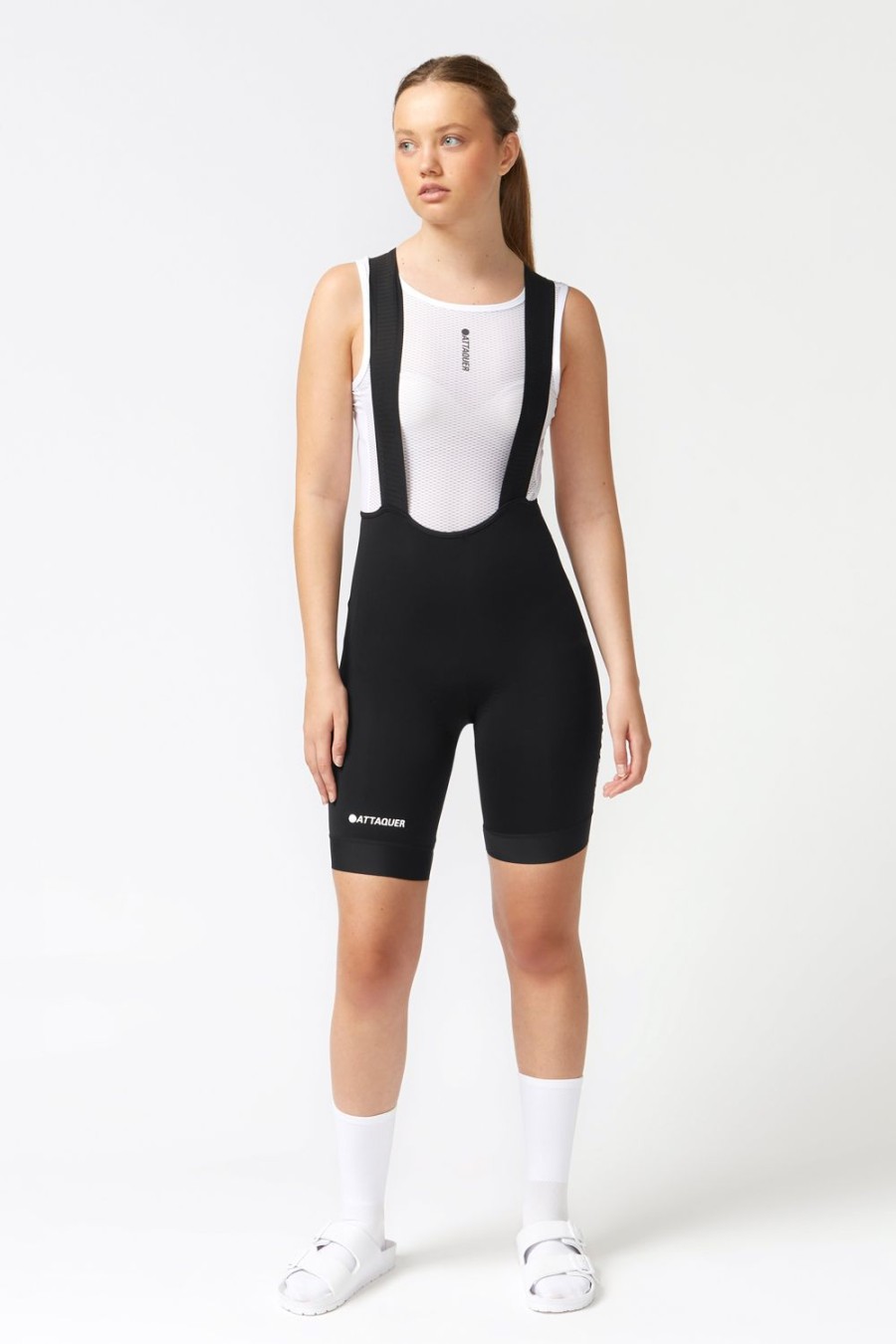 Womens Attaquer | Womens Race Bib Short Black/White Ref Logo