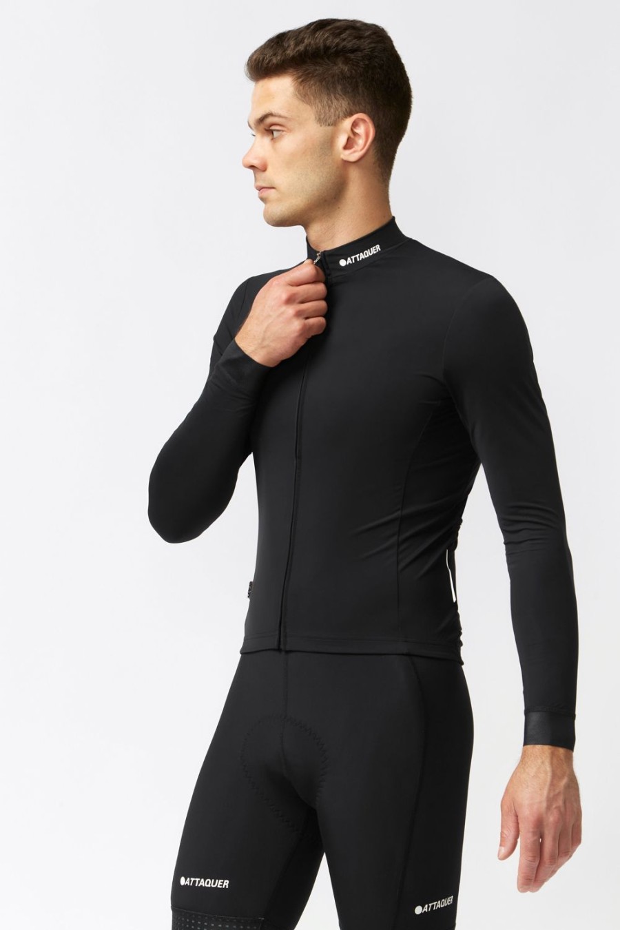 Mens Attaquer | A-Line Winter Long Sleeved Jersey 2.0 Black