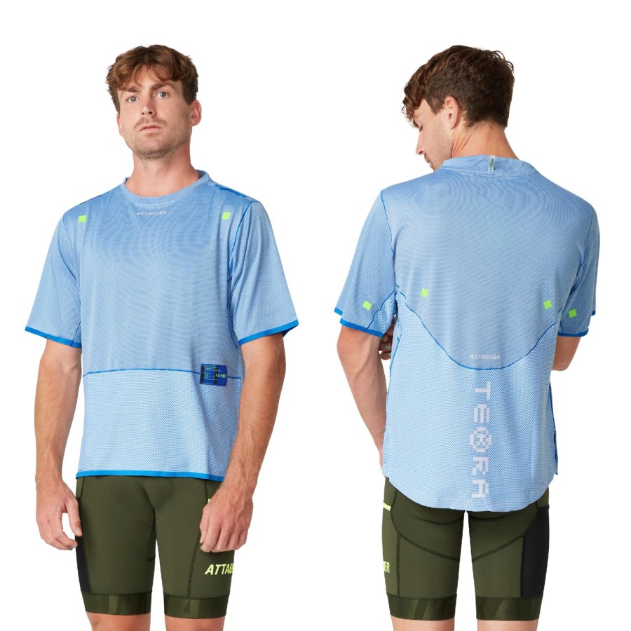 Mens Attaquer | Terra Short Sleeved Tech Tee Blue