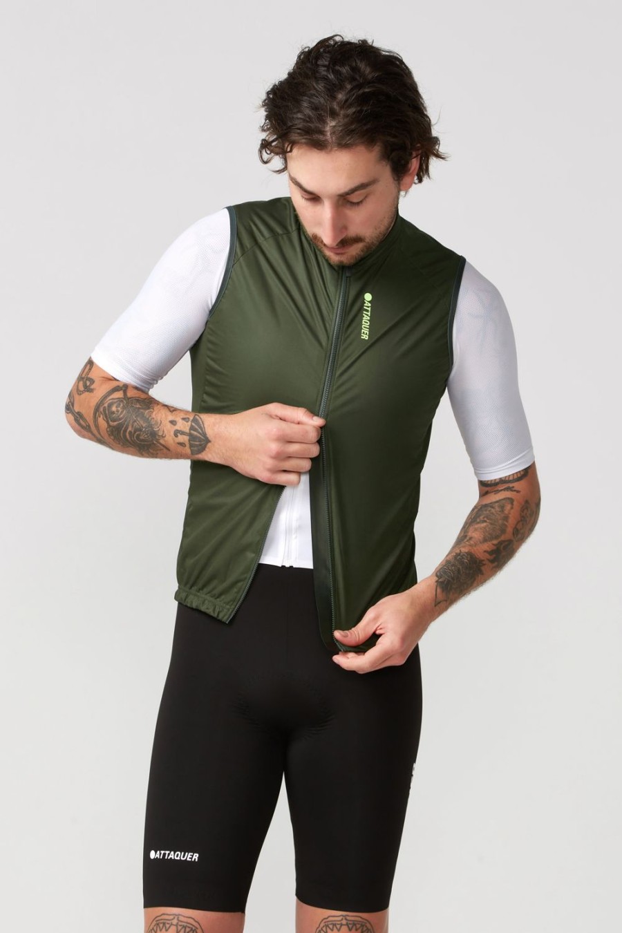 Mens Attaquer | Race Rain Softshell Gilet Pine