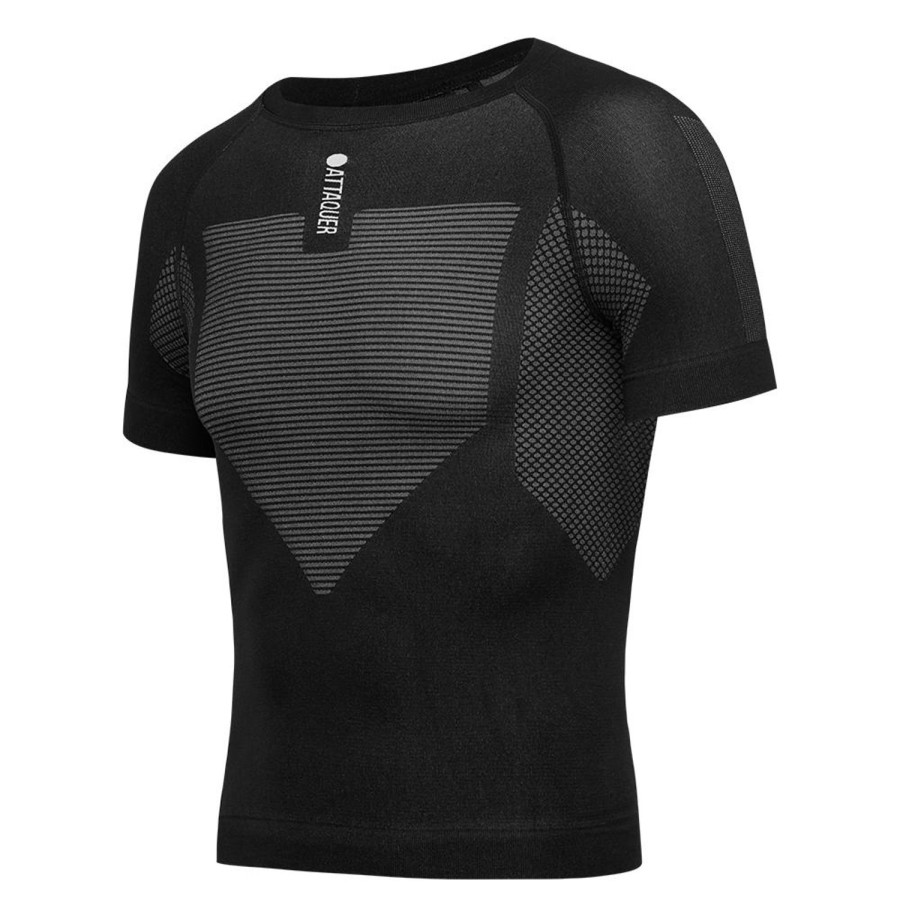 Mens Attaquer | Winter Short Sleeved Base Layer Black