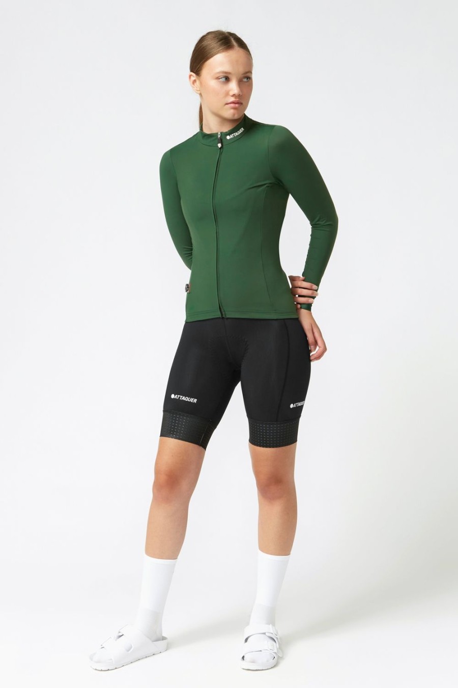 Womens Attaquer | Womens A-Line Winter Long Sleeved Jersey 2.0 Olive