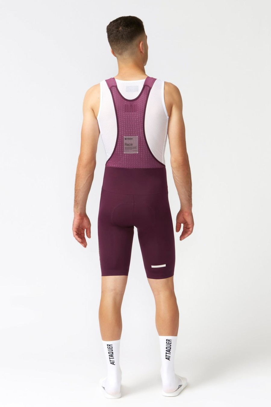 Mens Attaquer | Race Bib Short Burgundy/Tonal Ref Logo