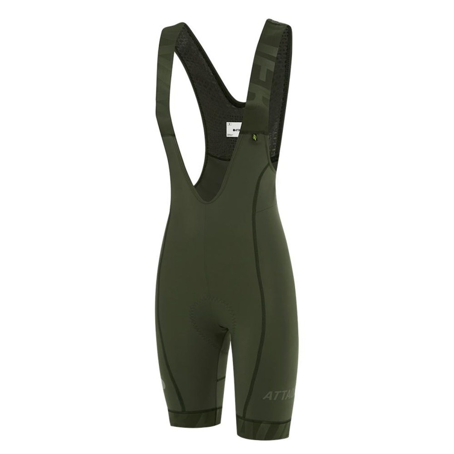 Womens Attaquer | Womens All Day Bib Short Pine/Tonal Reflective Logo