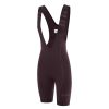 Womens Attaquer | Womens All Day Bib Short Aubergine/Tonal Reflective Logo