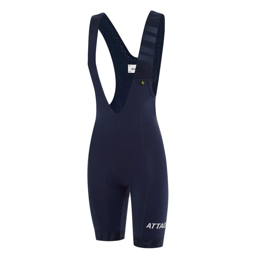 Womens Attaquer | Womens All Day Bib Short Navy/White Reflective Logo