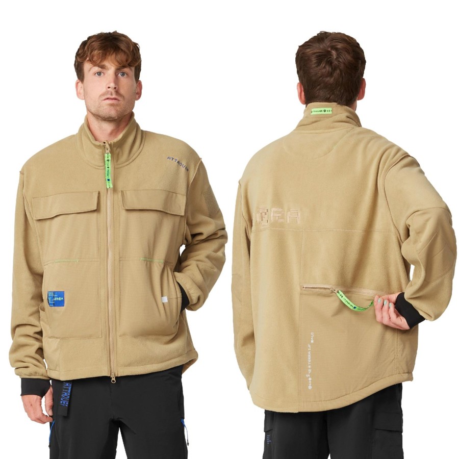 Mens Attaquer | Terra Fleece Jacket Sand