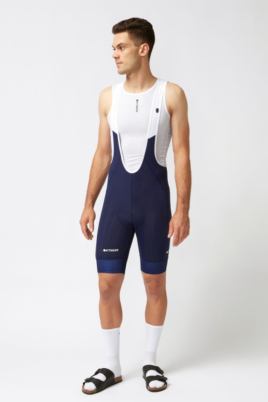 Mens Attaquer | A-Line Bib Shorts Navy